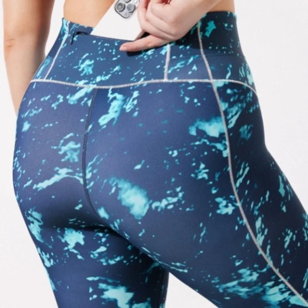 Savage X Fenty Teal and Navy Leggings - Picture 3 of 6